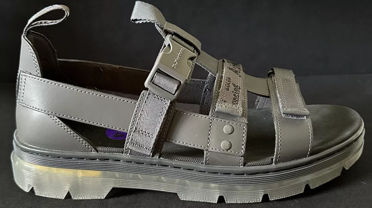 Dr. Doc Martens Pearson Iced Airwair Casual Sandals Gunmetal Grey Mens Size 14