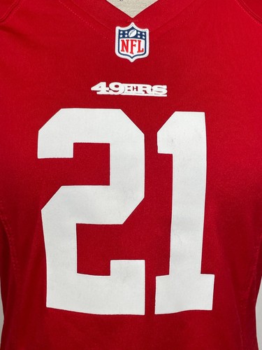 Frank Gore #21 San Francisco 49ers NFL Nike Red Home Game Jersey Women's MEDIUM - Picture 6 of 15