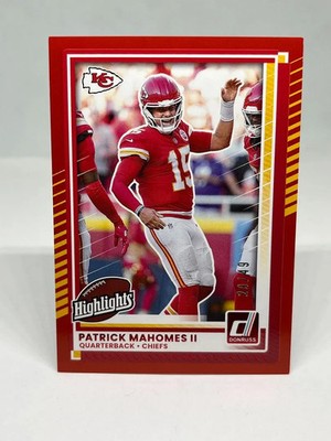 Patrick Mahomes II 2025 Donruss Rookies & Highlights Red /49 Chiefs #DRH-86