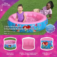 Disney Princess Little Mermaid Inflatable Above-Ground Kiddie Pool