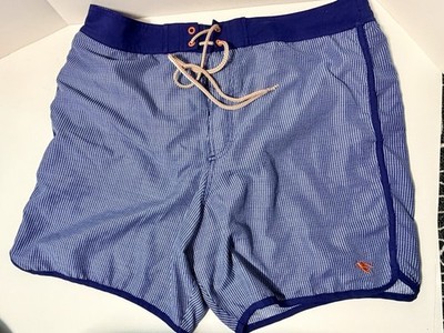 Ted Baker Blue Checkered Swim Trunks Shorts 6/XXL The Worlds Your Lobster Line