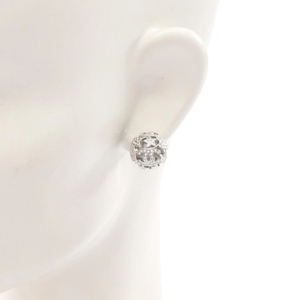 Pendientes perforados Chanel Coco Mark Star acero inoxidable estrás usados mujer CC Foto 4 de 4