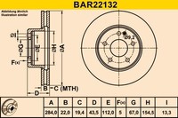 2X Bremsscheibe Barum BAR22132 FüR Mercedes Klasse S202 W202 Model 180 202 078