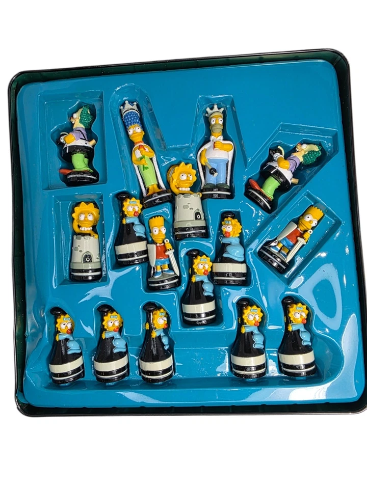 The Simpsons Vintage Chess Set in Tin Collector’s Box – 100% Official 1998 - Image 2 of 4
