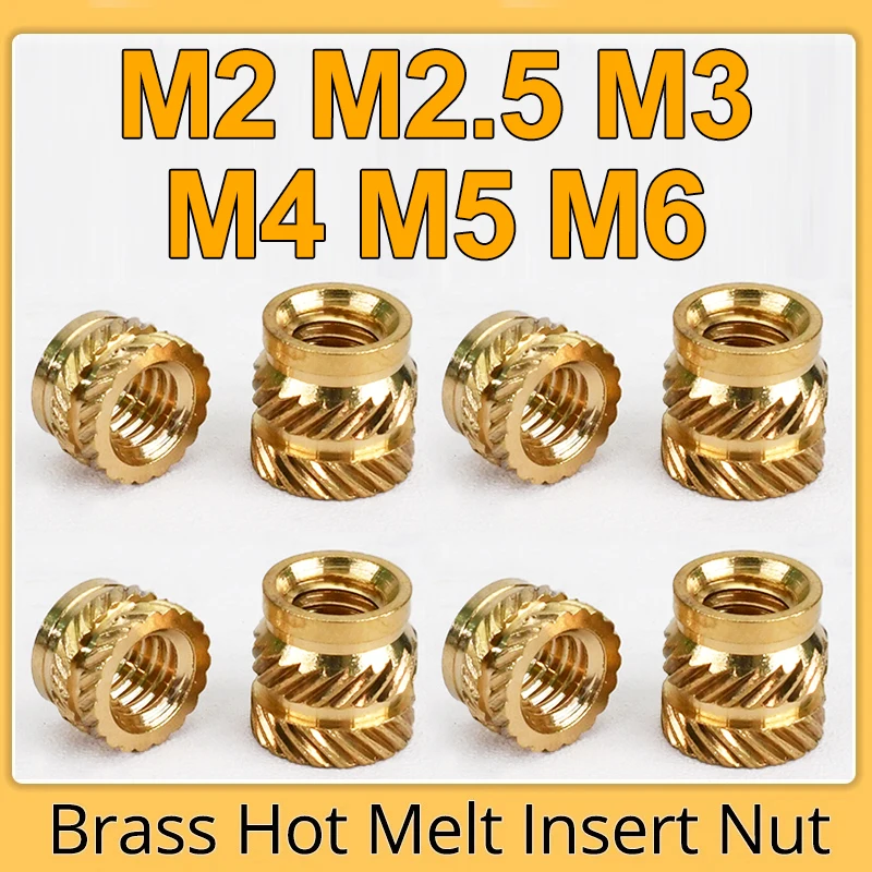 Brass Heat Insert Nuts M2 M6 Knurled Threaded Inserts For 3D Printer UK