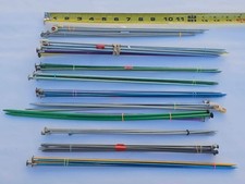 Lot of 56 Plastic Medal Knitting Needles Single Point Free Shipping
