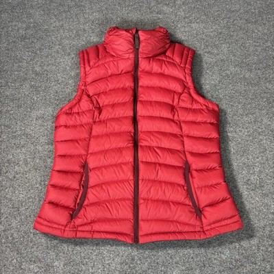 PrAna Down Vest Womens Small Red Lyra Puffer Packable Insulated