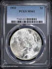 1923-P $1 Peace Silver Dollar PCGS MS 61 | Uncirculated UNC