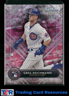 2022 Bowman Sterling #BSR-45 Greg Deichmann Magenta Refractor #/75