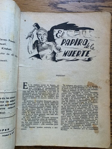 Coleccion Misterio El Papiro De La Muerte 1940’s Spanish Pulp Magazine - Picture 4 of 6