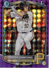 2025 Bowman Draft Chrome- Easton Carmichael Purple Geometric Refractor /250