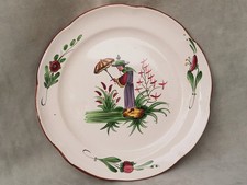 Assiette faïence ancienne chinois à l'ombrelle 19ème Les Islettes Lunéville