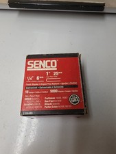 SENCO L13BABN 18 Gauge 1/4" Crown 1" Leg Galvanized Finish Staples 5000 Count