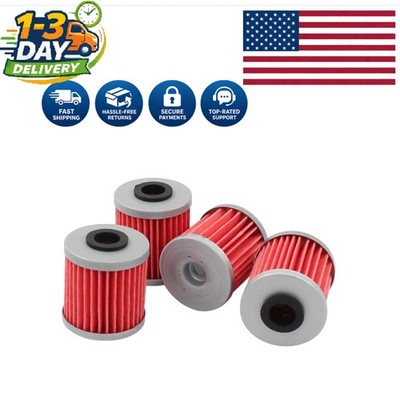 High-Performance Oil Filters Set of 4 for Kawasaki KX & Suzuki Models, M16 X 1.5