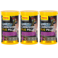 3X Sera Reptil Carnivor Nature - Futter FüR Carnivore Reptilien 1000Ml - 310G