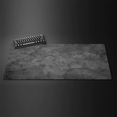 Graues XXL Mauspad Deskmouse Pad Overlock Gaming Schreib Tischunterlage