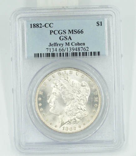 1882-CC PCGS MS66 GSA Morgan Silver Dollar