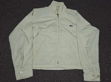 Lacoste Men’s Cream Zip Jacket Lightweight Harrington Casual Coat - XS