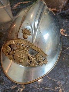 Casque Sapeurs Pompiers Adrien Mle 1933 Auriol Complet