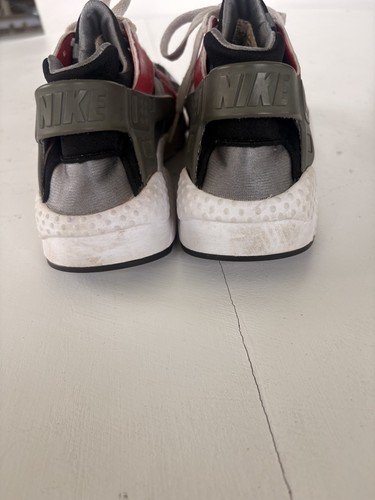 NIKE AIR HUARACHE Junior WHITE RED BLACK Sneakers Shoes 654275-008 7Y - Picture 8 of 9