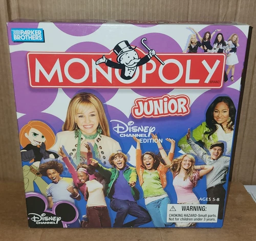 Monopoly Jr. Disney Channel Edition Board Game, Hasbro (2007), Pieces Sealed New