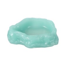 Reptile Food Bowl, Reptile Feeding Dish Corner Bowl XS 3.7In, Glow Light Green 