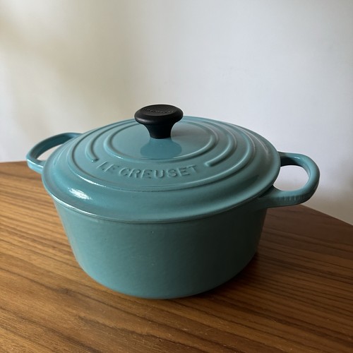 Le Creuset Caribbean Blue Cast Iron Enamel Dutch Oven 3.5 Qt #22 Made In France