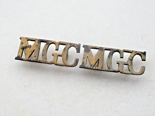 WW1 Era Pair of Machine Gun Corps (MGC) Shoulder Titles