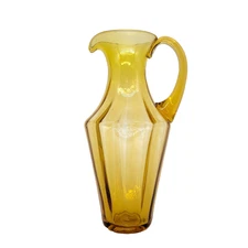 Scarce Vtg Blenko 6410 Jonquil Yellow Glass Pitcher 1964 Glows