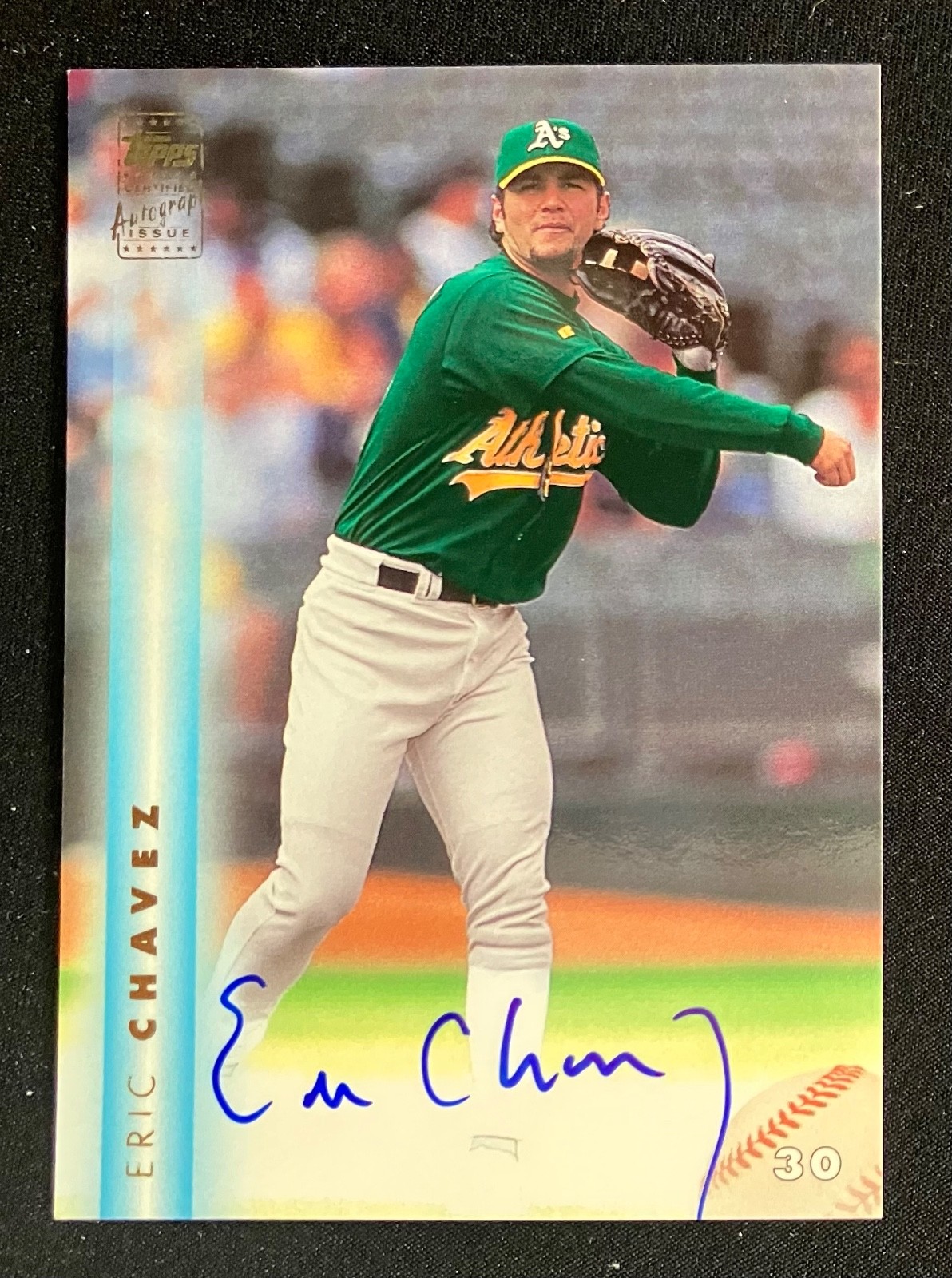 ERIC CHAVEZ OAKLAND A'S 1999 TOPPS AUTOGRAPHS CERTIFIED SIGNED ROOKIE AUTO RC