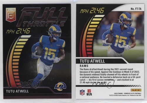 2023 Panini Donruss Elite Full Throttle Pink Tutu Atwell #FT-TA 1u6 - Picture 3 of 3