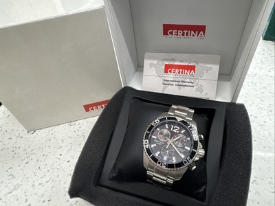 Certina DS Action 43mm Quartz Chronograph Boxed & International Warranty Card inc