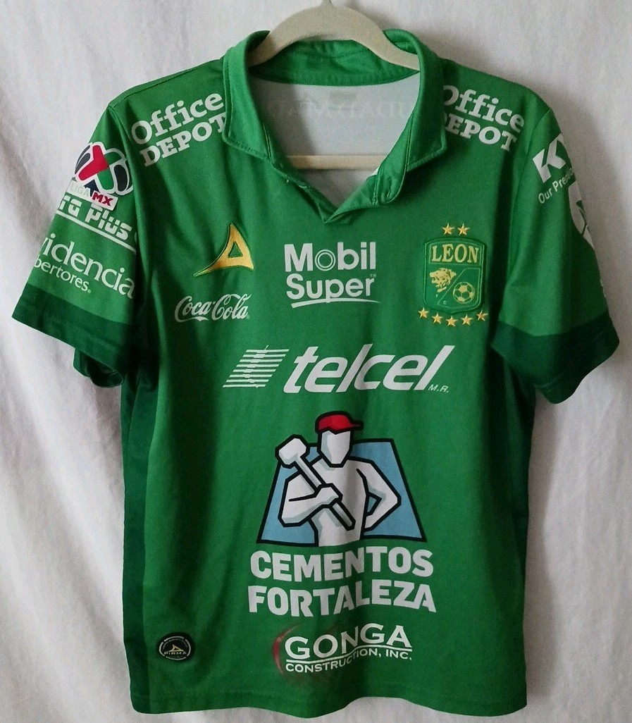 Leon Jersey Mens Medium Green Soccer Jersey Logo Mexico Football Club FC - AS IS