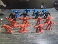 Vintage Arco Rogun Robots Mini Figures 1980's 80's Sci-F Red Blue Black Colors