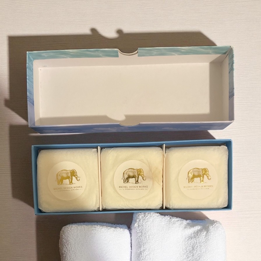 Michel Design Works Beach Soap Set of 3 | 3.5 oz Wrapped Bars in Gift Box