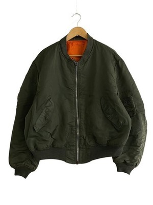 Alpha Industries Flight Jacket/Xl/Nylon/Khk/Ma-1/Made In Usa/80-90S/Stains 3651