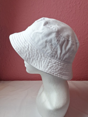 Kangol Washed Bucket White 100% Cotton Flat Top Men Summer Hat