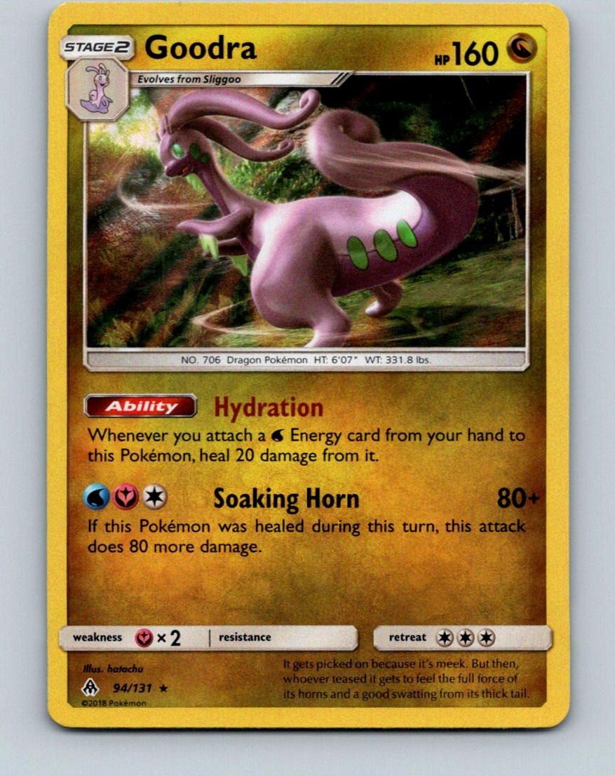 Goodra 94/131 Rare Forbidden Light Pokemon Reverse Holo Near Mint