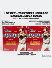 2025 TOPPS HERITAGE BASEBALL MEGA BOX BRAND NEW LOT OF 2