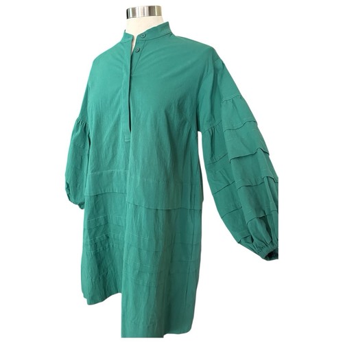 Tuckernuck Pomander Place Dress Womens Medium Palm Green Chelsea Long Sleeve - Picture 18 of 21