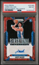 Jared McCain RC 2024-25 Prizm Sensational Signatures Red Choice PSA OKC Thunder
