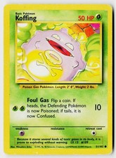 Koffing 51/102 Common Base Set Unlimited Pokemon Heavily Played