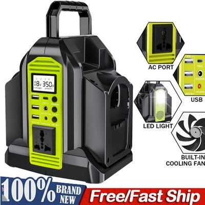 #ad 350W Power Inverter for Ryobi 18V Battery 2 Port DC 18V to AC 120V Power Station $72.06