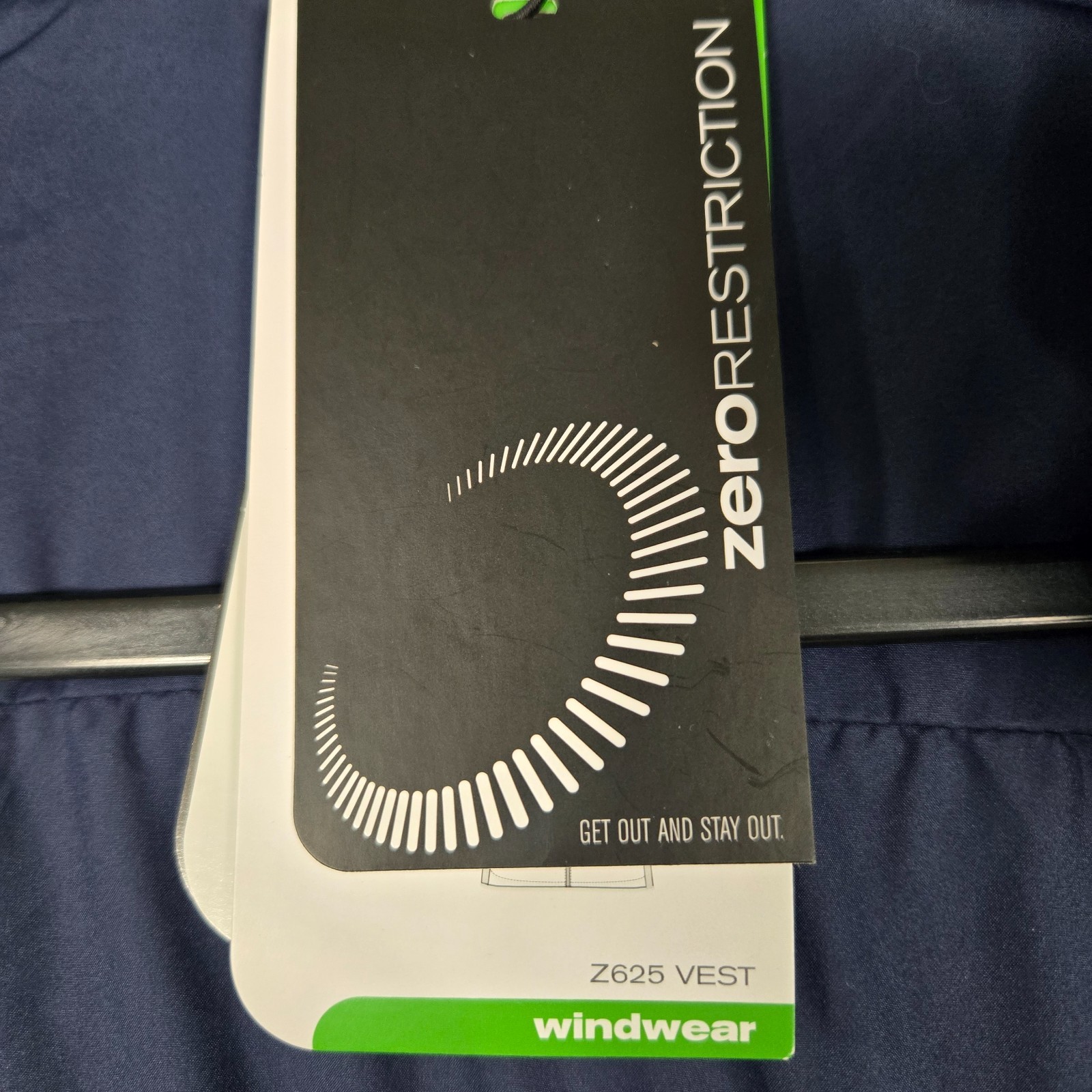 Zero Restriction Z625 Vest Blue Men's Large Orinda country club windwear NWT