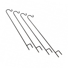 NEW! 4x Shepherds Crook Hooks Garden Stakes Hangers - 100cm