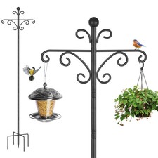 Bird Feeder Pole, 92inch Shepherds Hooks for Outdoor Heavy Duty Bird Feeder