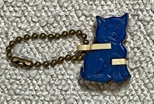 Vintage 1950s Kitty Cat Plastic Keychain Puzzle Made in USA