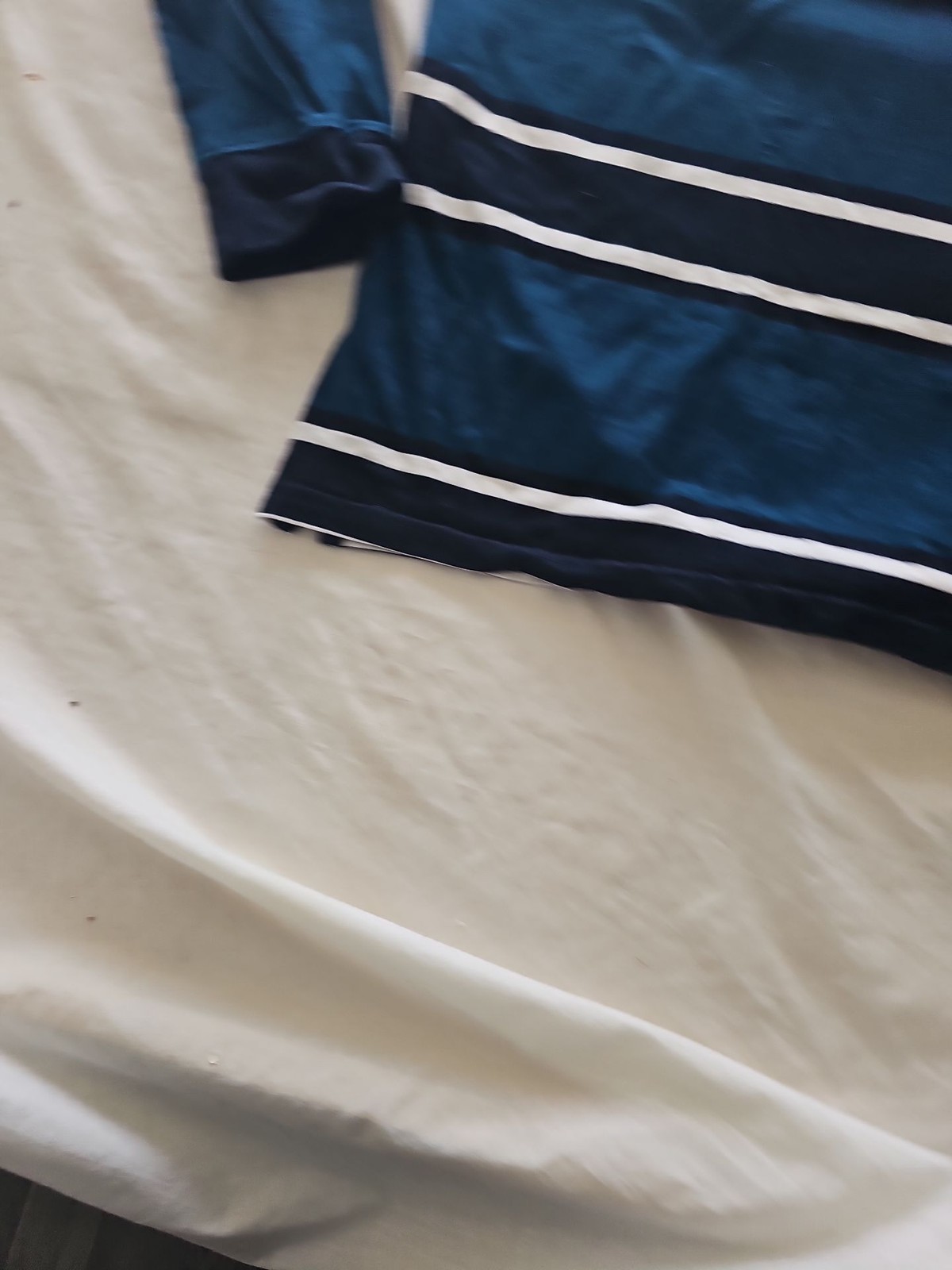 Vintage Style Blue Striped Long Sleeve Rugby Shirt  308 image 2