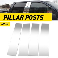 For 2004-2014 Ford F150 Super Cab Crew Chrome Pillar Post Door Window Trim 4pcs