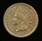 1860 Indian Head Cent 1C XF Raw First Year Round Bust (#SLC00445)